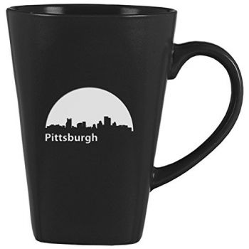 14 oz Square Ceramic Coffee Mug - Pittsburgh City Skyline