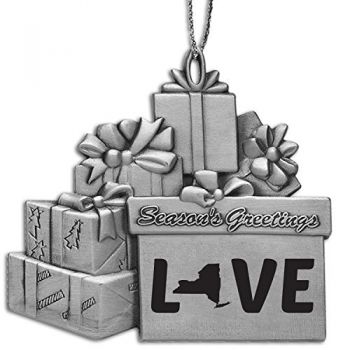 Pewter Gift Display Christmas Tree Ornament - New York Love - New York Love