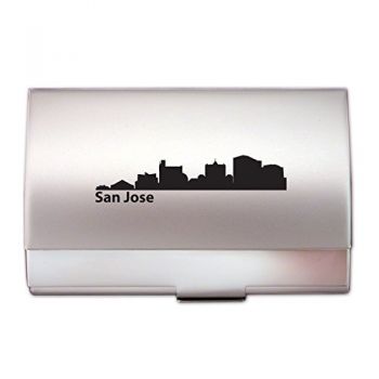 Business Card Holder Case - San Jose City Skyline