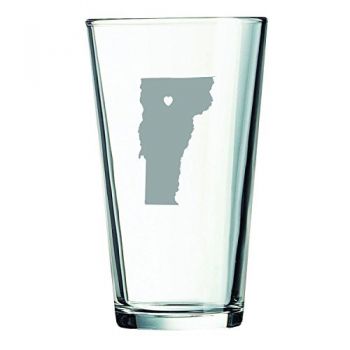 16 oz Pint Glass  - I Heart Vermont - I Heart Vermont