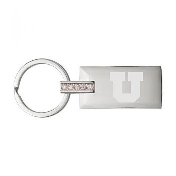 Jeweled Keychain Fob - Utah Utes