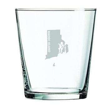 13 oz Cocktail Glass - Rhode Island State Outline - Rhode Island State Outline