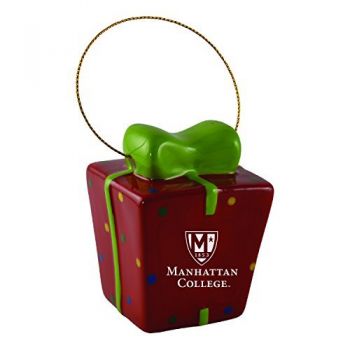 Ceramic Gift Box Shaped Holiday - Manhattan College Jaspers