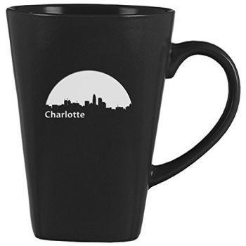 14 oz Square Ceramic Coffee Mug - Charlotte City Skyline