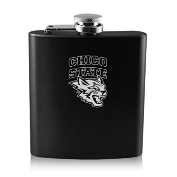 6 oz Stainless Steel Hip Flask - CSU Chico Wildcats