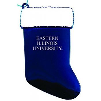 Pewter Stocking Christmas Ornament - Eastern Illinois Panthers