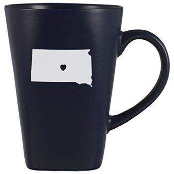 14 oz Square Ceramic Coffee Mug - I Heart South Dakota - I Heart South Dakota