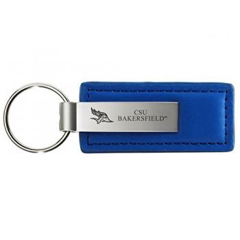 Stitched Leather and Metal Keychain - CSU Bakersfield Roadrunners