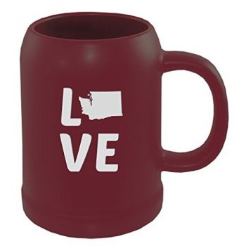 22 oz Ceramic Stein Coffee Mug - Washington Love - Washington Love