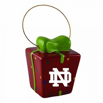 Ceramic Gift Box Shaped Holiday - Notre Dame Fighting Irish