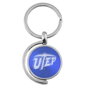 Spinner Round Keychain - UTEP Miners