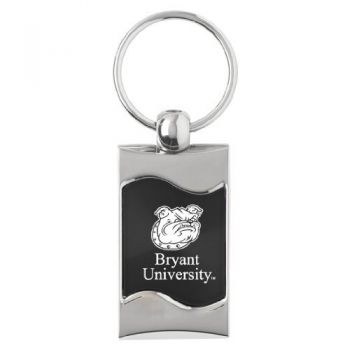 Keychain Fob with Wave Shaped Inlay - Bryant Bulldogs