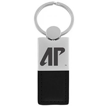 Modern Leather and Metal Keychain - Austin Peay State Governors