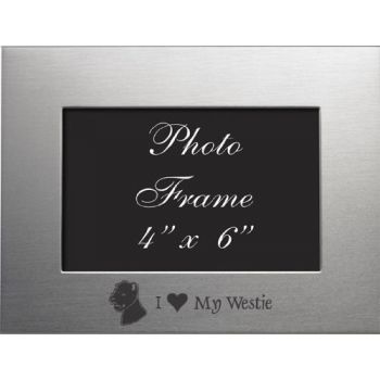 4 x 6  Metal Picture Frame  - I Love My Westie