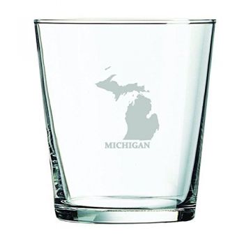 13 oz Cocktail Glass - Michigan State Outline - Michigan State Outline