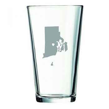16 oz Pint Glass  - I Heart Rhode Island - I Heart Rhode Island