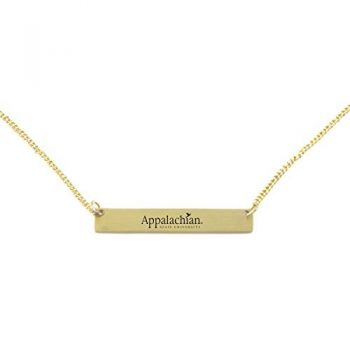 Brass Bar Necklace - Appalachian State Mountaineers