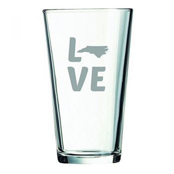 16 oz Pint Glass  - North Carolina Love - North Carolina Love