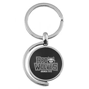 Spinner Round Keychain - Arkansas State Red Wolves