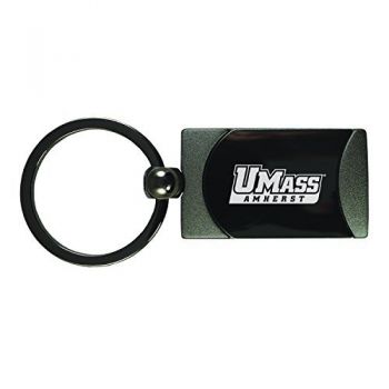 Heavy Duty Gunmetal Keychain - UMass Amherst