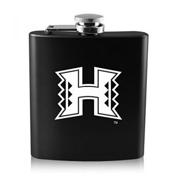 6 oz Stainless Steel Hip Flask - Hawaii Warriors