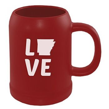 22 oz Ceramic Stein Coffee Mug - Arkansas Love - Arkansas Love