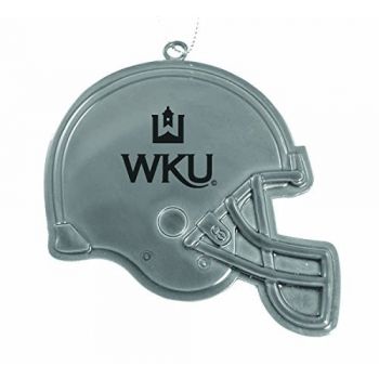 Football Helmet Pewter Christmas Ornament - Western Kentucky Hilltoppers