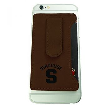 Cell Phone Card Holder Wallet with Money Clip - Syracuse Orange
