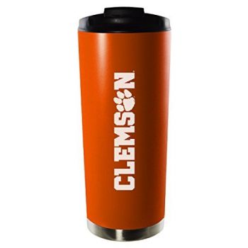 16 oz Vacuum Insulated Tumbler with Lid - Clemson Tigers