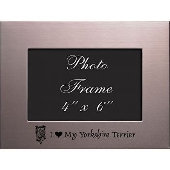 4 x 6  Metal Picture Frame  - I Love My Yorkie