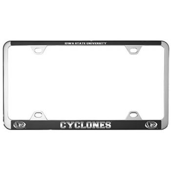 Stainless Steel License Plate Frame - Iowa State Cyclones