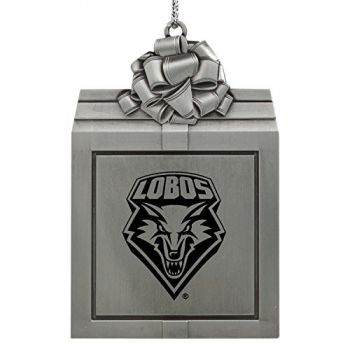 Pewter Gift Box Ornament - UNM Lobos