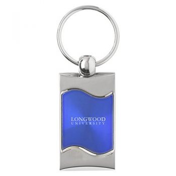 Keychain Fob with Wave Shaped Inlay - Longwood Lancers