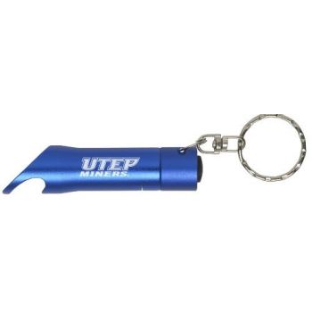 Keychain Bottle Opener & Flashlight - UTEP Miners