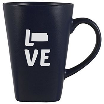 14 oz Square Ceramic Coffee Mug - Kansas Love - Kansas Love
