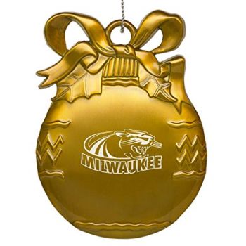 Pewter Christmas Bulb Ornament - Wisconsin-Milwaukee Panthers