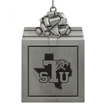 Pewter Gift Box Ornament - Texas Southern Tigers
