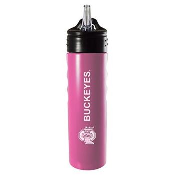 24 oz Stainless Steel Sports Water Bottle - Ohio State Buckeyes