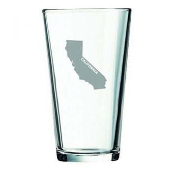 16 oz Pint Glass  - California State Outline - California State Outline