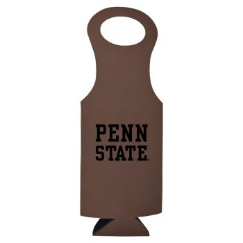 Velour Leather Wine Tote Carrier - Penn State Lions