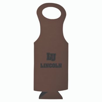 Velour Leather Wine Tote Carrier - Lincoln University Tigers
