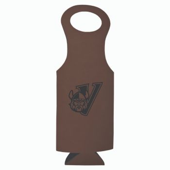 Velour Leather Wine Tote Carrier - Cleveland State Vikings