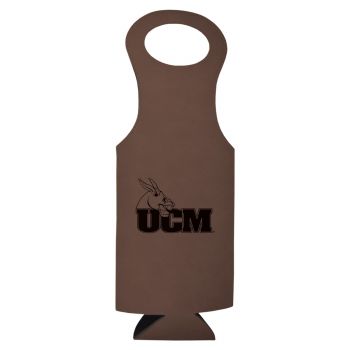 Velour Leather Wine Tote Carrier - UCM Mules