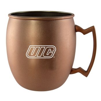 16 oz Stainless Steel Copper Toned Mug - UIC Flames