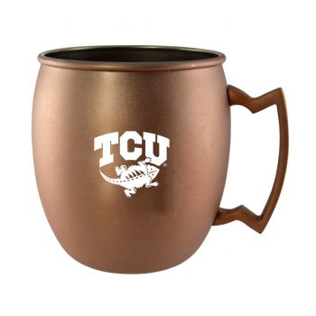 16 oz Stainless Steel Copper Toned Mug - TCU Horned Frogs