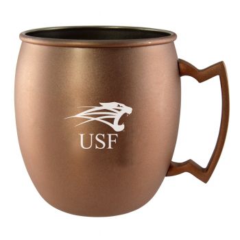 16 oz Stainless Steel Copper Toned Mug - St. Francis Fort Wayne Cougars