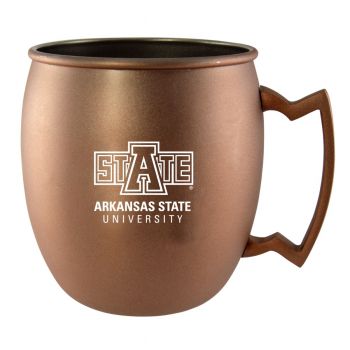 16 oz Stainless Steel Copper Toned Mug - Arkansas State Red Wolves