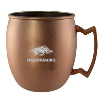16 oz Stainless Steel Copper Toned Mug - Arkansas Razorbacks