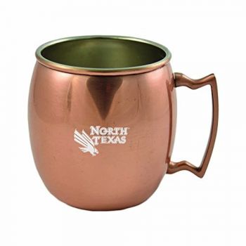 16 oz Stainless Steel Copper Toned Mug - North Texas Mean Green
