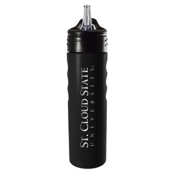 24 oz Stainless Steel Sports Water Bottle - St. Cloud State Huskies